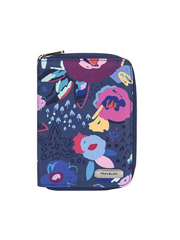 RFID Blocking Passport Zip Wallet Mod Floral 4 x6 5