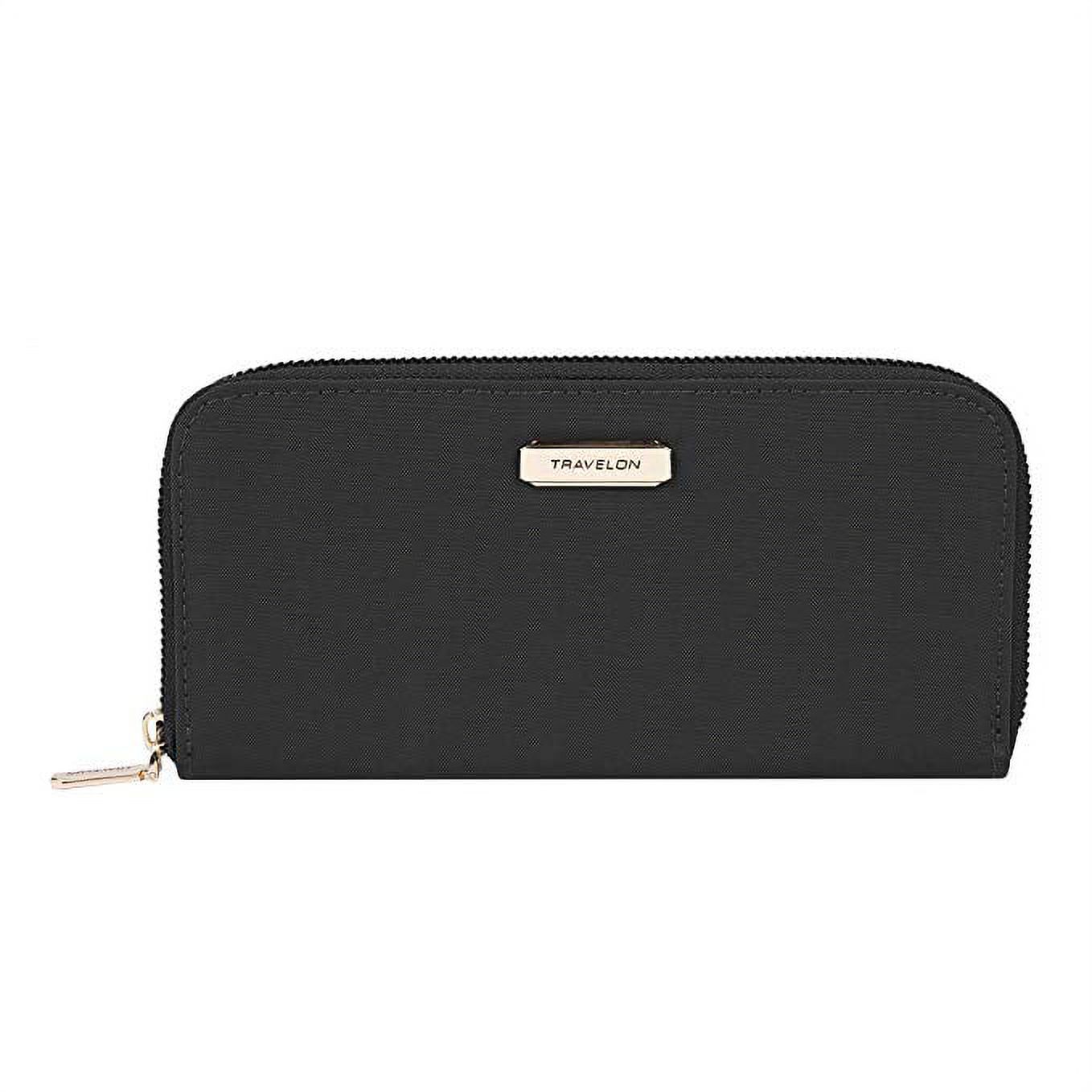 Travelon RFID Blocking Single Zip Wallet Black
