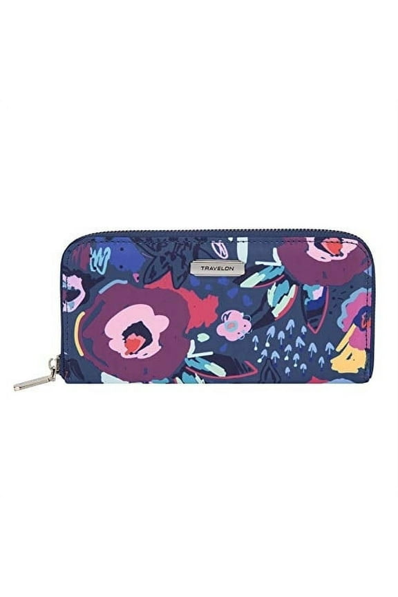 Women's RFID Blocking Single Zip Wallet, Mod Floral, One Size