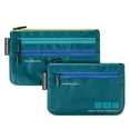 thumbnail image 1 of Travelon World Travel Essentials Set Of 2 Currency and Passport Organizers, Peacock Teal, 1 of 7