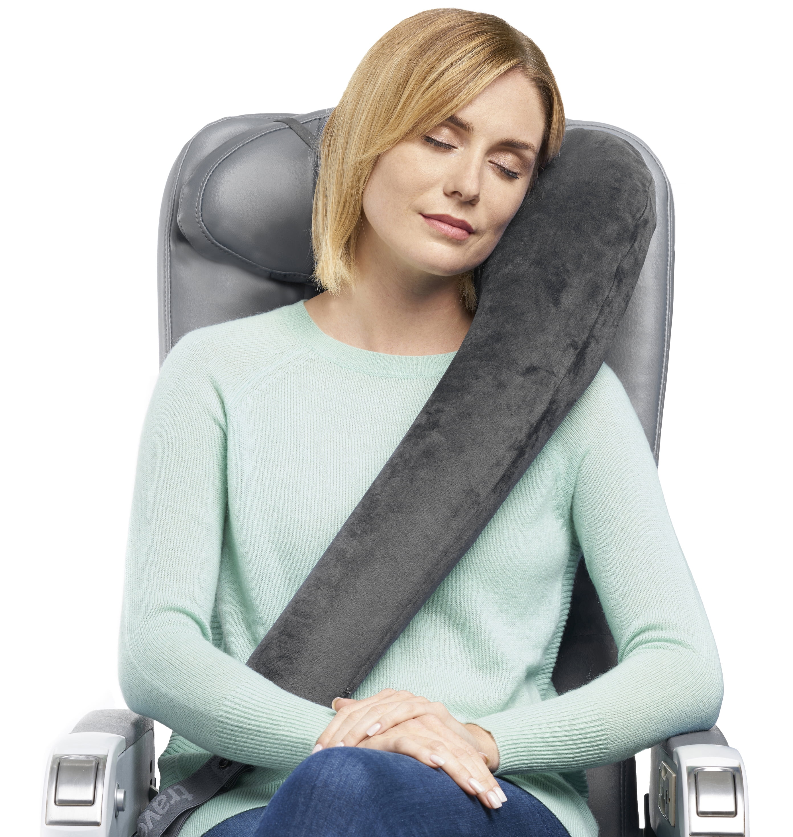 Travel pillow that top attaches to seat