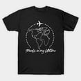 thumbnail image 1 of Travels In My Lifetime Global Nomad Geographic Mapping Completed Tour Text Unisex T-Shirt, up to size 3XL., 1 of 2
