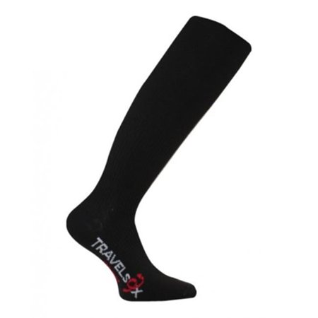 Travelsox TS 1000 Patented Graduated Compression OTC Flight Travel Socks, Black - Medium