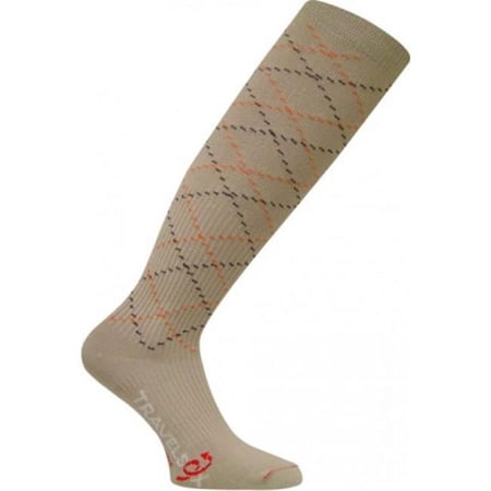 Travelsox TS 5000 Patented Graduated Compression OTC Socks 10-18 Mmhg- Khaki - Large