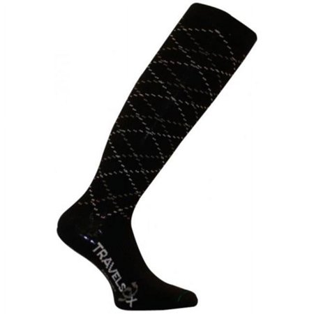 Travelsox TS 5000W Patented Graduated Compression OTC Socks 10-18 Mmhg, Black - Small