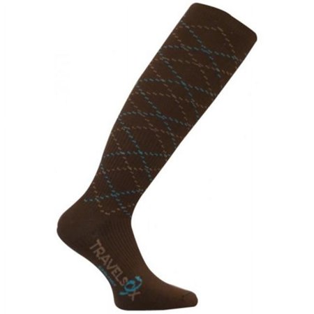 Travelsox TS 5000W Patented Graduated Compression OTC Socks 10-18 Mmhg- Brown - Small