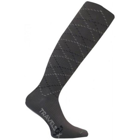 Travelsox TS 5000W Patented Graduated Compression OTC Socks 10-18 Mmhg- Grey - Small