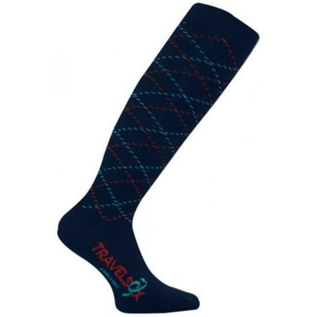 Travelsox TS 5000W Patented Graduated Compression OTC Socks 10-18 Mmhg, Navy - Large