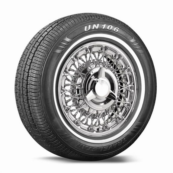 Travelstar UN106 All Season 155/80R13 79T Passenger Tire 155/80/13,White Wall 14mm(Tire Only)