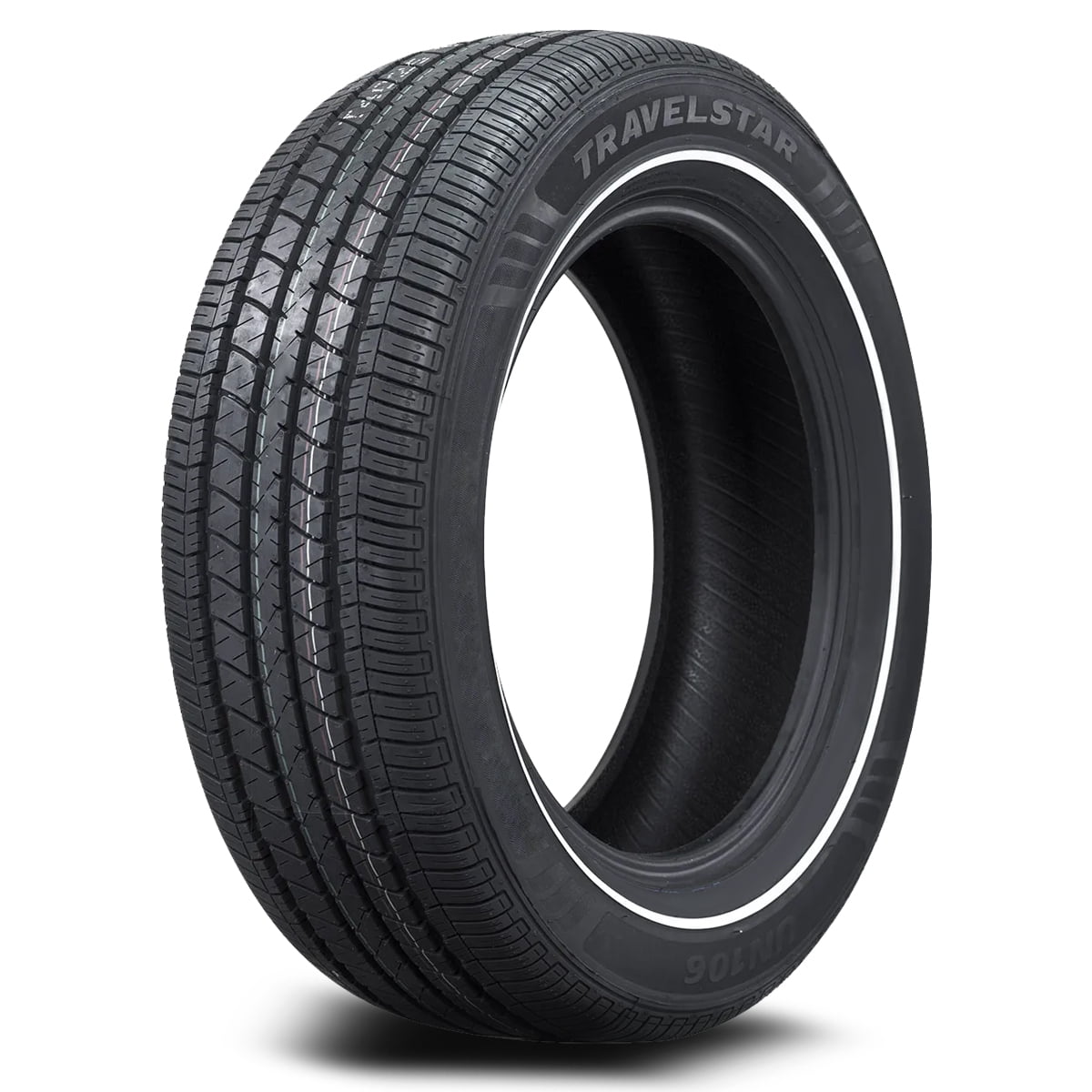 Travelstar UN106 All Season P225/60R17 99T Passenger Tire 225/60/17,Narrow White Stripe 9mm(Tire Only) Simolary simolary.com