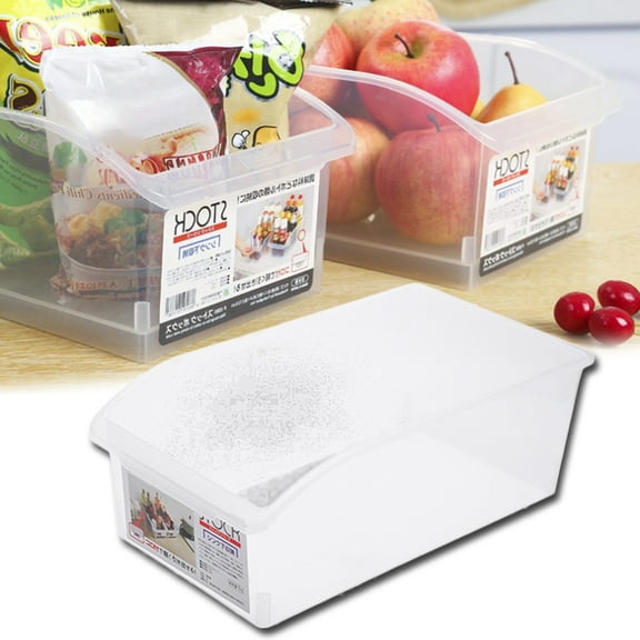 Travelwant 1/2Pcs Fridge Organizer Stackable Refrigerator Organizer Bins, Clear Plastic Storage Bins, Kitchen Organization and Storage, Pantry Storage Bins for Veggie, Berry, Fruits
