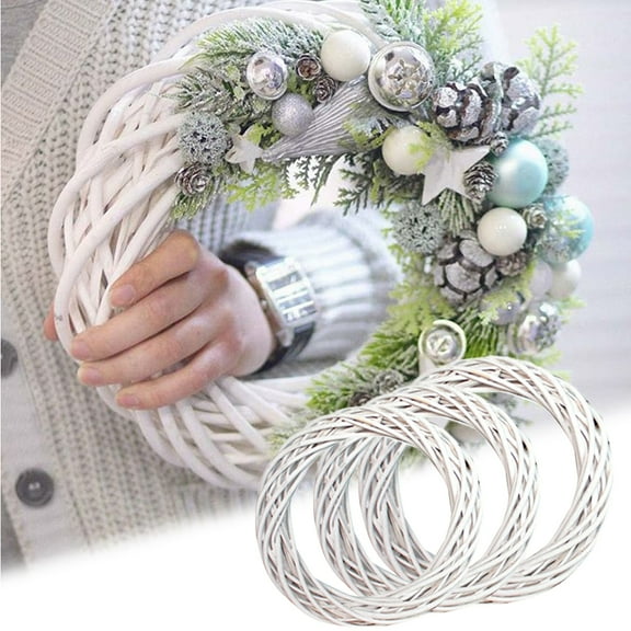 Travelwant 1/3Pcs Grapevine Wreaths Vine Branch Wreath Christmas Rattan Wreath Natural Grape Wreath DIY Wreath Garland Decoration for Christmas Craft or Wedding Supplies-10cm/20cm/30cm