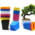 thumbnail image 1 of Travelwant 10Pcs Square Nursery Flower Pots,Plastic Plant Pot with Drainage,Seedling Nursery Transplanting Planter Container for Home,Company,Office, 1 of 6