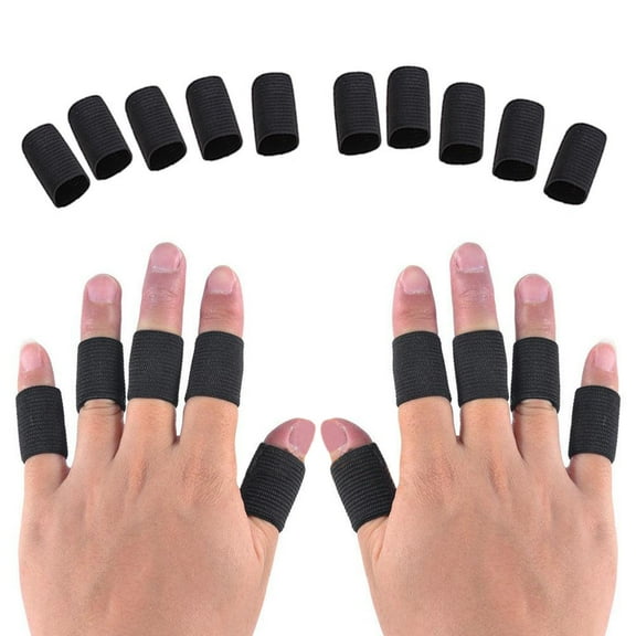 Travelwant 10Pcs Stretchy Finger Protector Sleeve Support Arthritis Sport Aid Straight Wrap