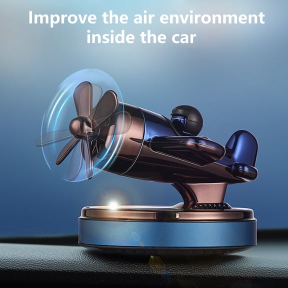 Travelwant 10ml Aviation Al Alloy Air Freshener Helicopter Solar Energy Rotating Aromatherapy Diffuser Interior Decoration Accessories Diffuser for Car and Home