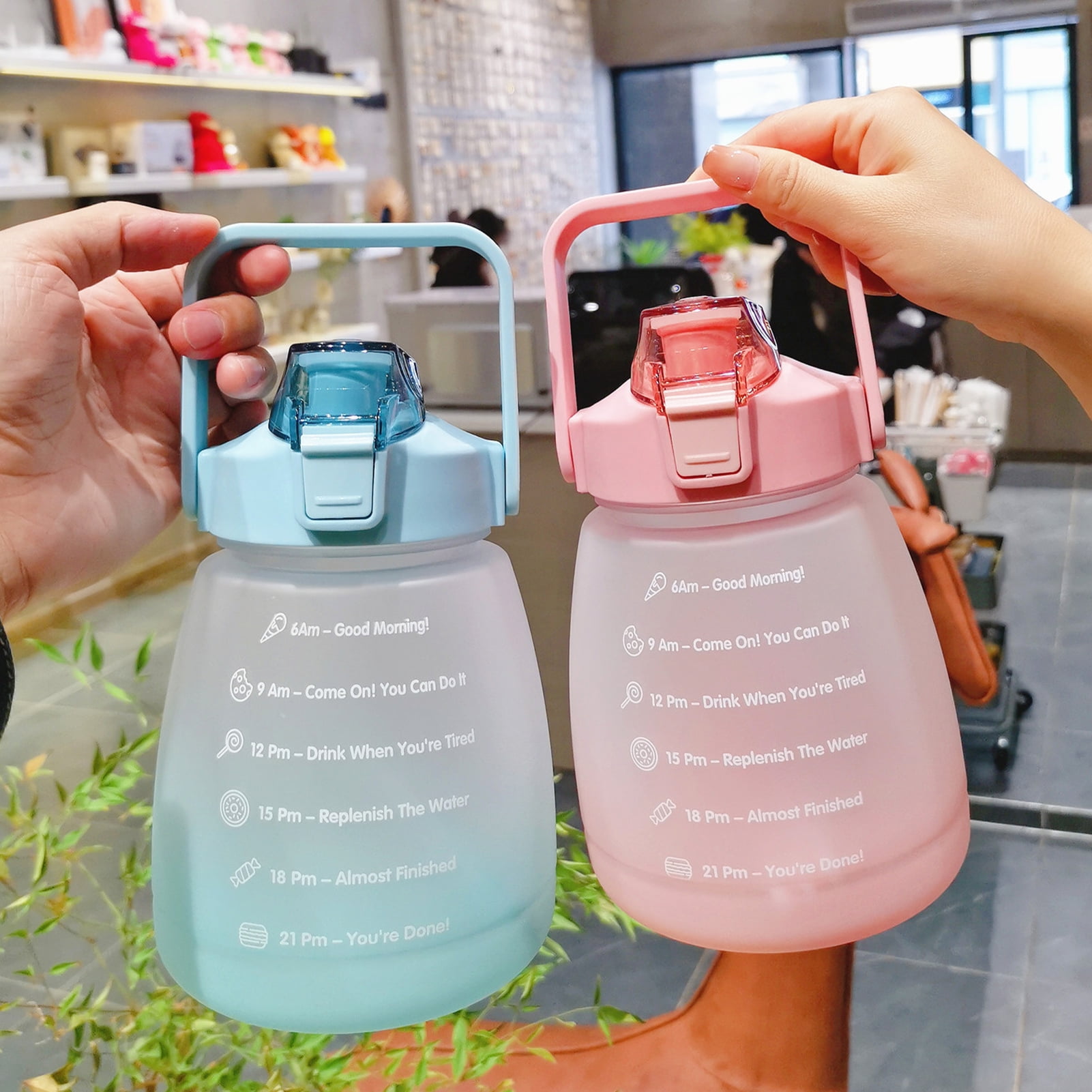 Kawaii 20 Oz Stainless Steel Water Bottle With Straw - Cute Leak-Proof Design, Shoulder Strap, For Girls & School