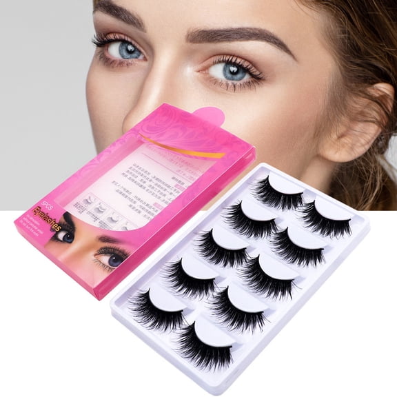 Travelwant 15Pairs/3Packs Faux Mink Lashes Pack 3D Volume Natural Fluffy Wispies Cross False Eyelashes