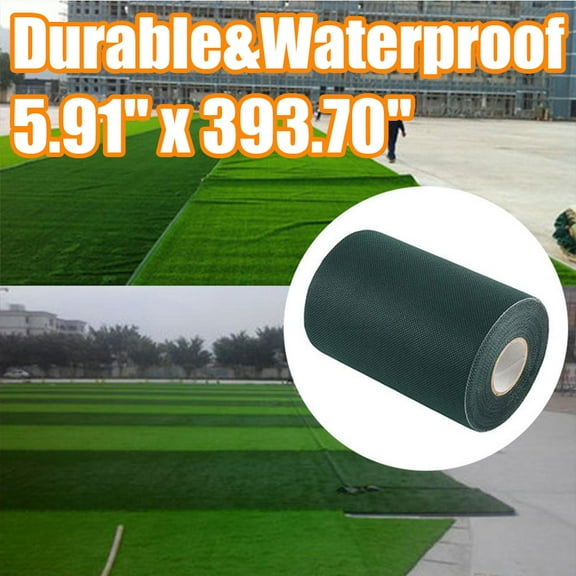 Travelwant 15x1000cm Single-Sided Artificial Grass Seam Tape,Self-Adhesive Synthetic Seaming Turf Tape for Lawn,Carpet Jointing,Mat Rug,Connecting Fake Grass
