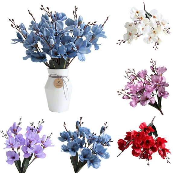 Travelwant 2 Bundle Artificial Flowers Gladiolus Landscaping Bundle Fake Plants Wedding Bridle Bouquet Indoor Outdoor Home Kitchen Office Table Centerpieces Arrangements Christmas Decor