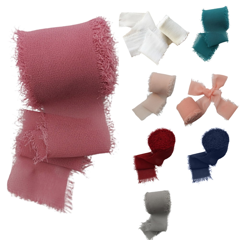 Travelwant 2 inch Ribbon Cotton Frayed Edges for DIY Hair Accessories ...
