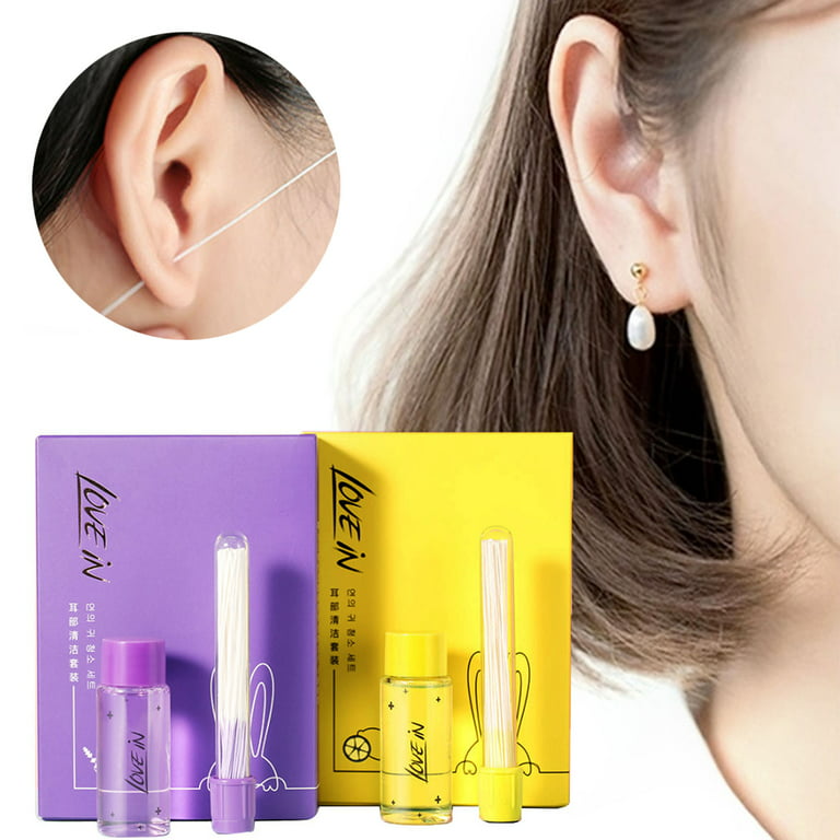 Stainless Steel Star Studs Ear Piercing Kit with Ear Care Solution