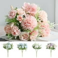 thumbnail image 1 of Travelwant 2Packs Artificial Flowers Silk Tulip Bundle 7 Heads Rose Wedding Bridle Bouquet Indoor Outdoor Home Kitchen Office Table Centerpieces Arrangements Christmas Decor, 1 of 1