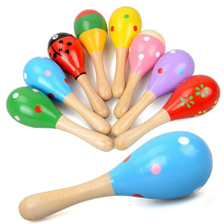 Musfunny Maracas Hand Percussion Rattles,Beech Wood Material Rumba Shakers  with Clear and Professional Sounds Musical Instrument for Party,Games