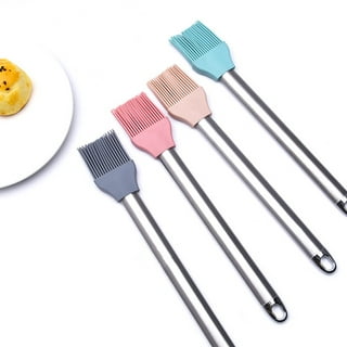 Angled Silicone Pastry Brush: U-Taste 600ºF Heat Resistant Kitchen Basting  Cooking Baking Food Rubber Head-Up Baster Brush for Oil Sauce BBQ Butter