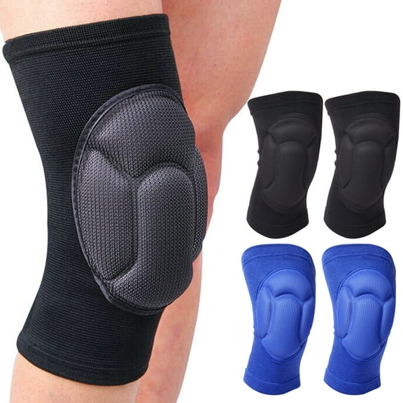 Travelwant 2Pcs Knee Pad with Thick Gel Insert for Impact Absorption Compression Sleeve for Support and for Sports and Activities like Wrestling Volleyball Lacrosse Gardening