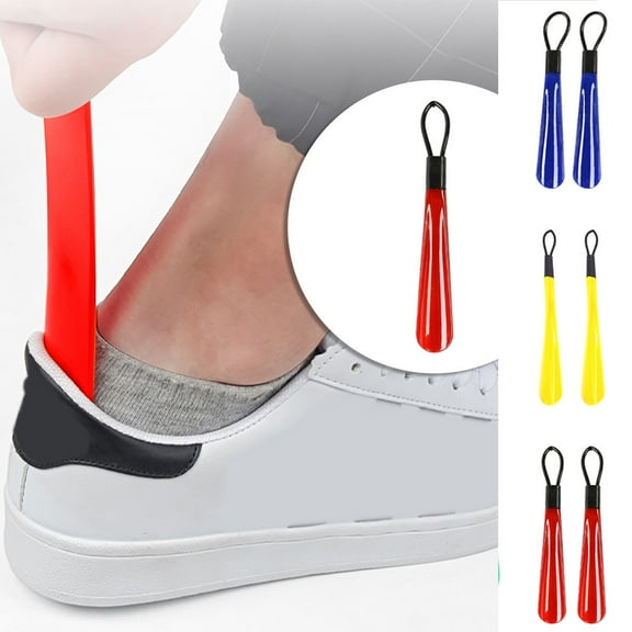 Travelwant 2Pcs Lazy Shoe Helper Fits All Shoes Portable Easy on & Off Shoes Lifting Helper lifter Handled Shoe Horn for Seniors Elderly Disabled Standard