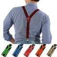 thumbnail image 1 of Travelwant 2Pcs Mens Women Suspenders Very Strong Clips Heavy Duty Braces One Size Fits All Wide Y Shape, 1 of 7