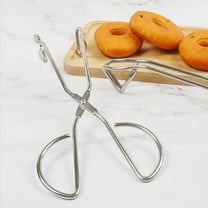 Travelwant 2Pcs/Set Food Tongs, Duty Stainless Steel Scissor Kitchen Food Tongs for BBQ, Baking Bread Clamp, Cooking