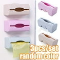 thumbnail image 1 of Travelwant 3 Packs Bag Dispenser Wall Mount Trash Garbage Plastic Box Organizer Rack Adhesive Hanging Nails Included Grocery Plastic Bag Holder and Dispenser for Plastic bags, 1 of 1