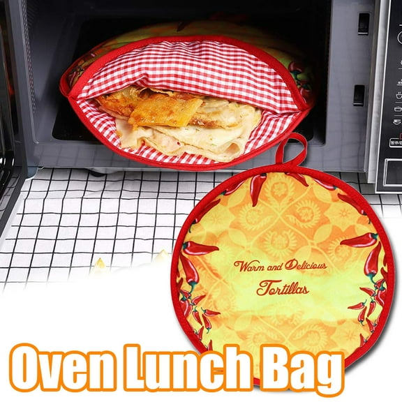 Travelwant 30cm Microwaveable Tortilla-Warmer-Pouch,Insulated Cloth Pouch - Microwavable Use Fabric Bag,Insulated Oversize Fiesta Food Warmer to Keep Food Warm for up to One Hour