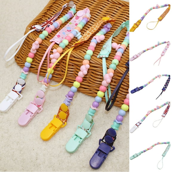 Travelwant 3Packs Baby Pacifier Clips Silicone Soother Chains Teether Straps Pacifier Holder Teething Toys for Girls Boys Soothie Pacifier Leashes Cute Soother Chain,Shower Gift-15.75inx0.63inx0.63in