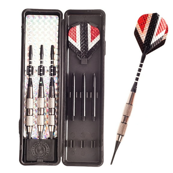 Travelwant 3Pcs/Set Darts Plastic Tip Professional Soft Tip Darts Set for Electronic Dartboard Professional Aluminium Alloy Shaft Tip Flights Flights Tool Kit Gift with Box Case
