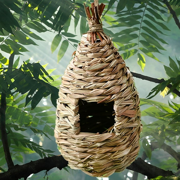 Travelwant 3Pcs/Set Hummingbird House Hand Woven Hummingbird Houses Nest Small Hanging Audubon Birdhouse