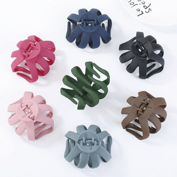 Travelwant 3Pcs/Set Medium Hair Claw Clips No-Slip Grip Octopus Jaw Clips Matte Thick Hair Clips, Women Girl Daily Hairstyle Accessories