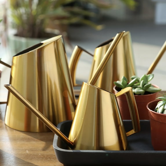 Travelwant 400/900/1500ml Watering Can for Indoor Outdoor Plants, Copper Colored Watering Can - Metal Watering Can with Easy Pour Long Spout for Indoor and Outdoor Plants - Ideal Decoration