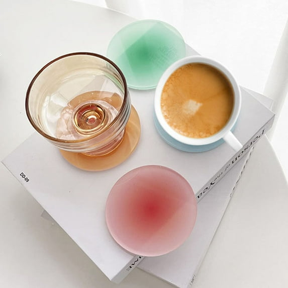 Travelwant 4Packs Drink Coaster Set Tabletop Mat Decorative Plates for Mugs Cups Dining Tables