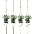 thumbnail image 1 of Travelwant 4Pcs Macrame Plant Hanger Large for Pot Extra Long No Tassel Cotton Rope Hanging Plant Holder, 1 of 7