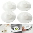 thumbnail image 1 of Travelwant 4Pcs/Set Bathroom Plastic Drain Hair Stopper Strainers Sink Drainer Filter Net White Sink Strainers, 1 of 6