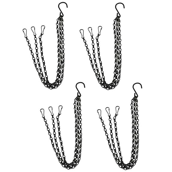 Travelwant 4Pcs/Set Long Hanging Chains for Plants Flower Pot Basket Chains 3 Point Replacement Chain Hangers for Lanterns, Bird Feeders, Planters and Other Ornaments