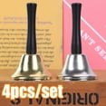 thumbnail image 1 of Travelwant 4Pcs/Set Loud Hand Bell, Hand Bells for Adults, Dinner Bells Tea Hand Bell for Inside Classroom Bell, for Wedding Events Decoration, Food Line, Alarm, Jingles, Ringing, 1 of 2