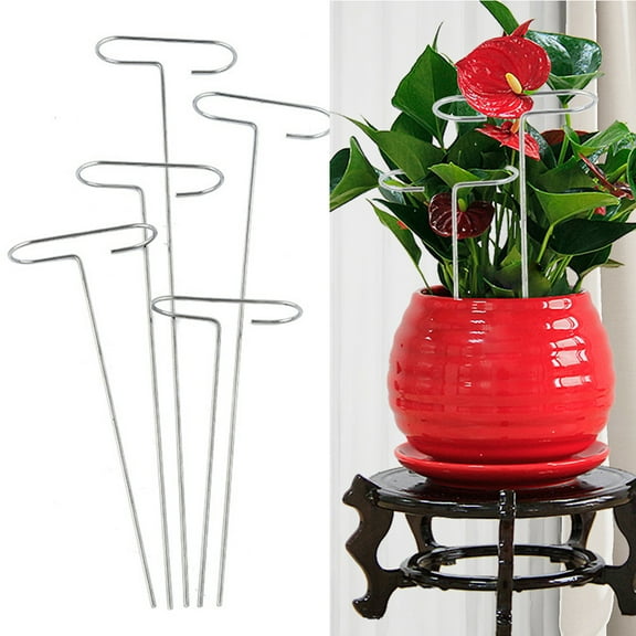 Travelwant 4Pcs/Set Plant Support Plant Stakes Plant Support Ring Plastic Plant Cage Holder Flower Pot Climbing Trellis