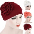 thumbnail image 1 of Travelwant 4Pcs Women Elastic Glitter Big Flower Turban Chemo Beanie Hair Loss Chemo Cap Hat, 1 of 7