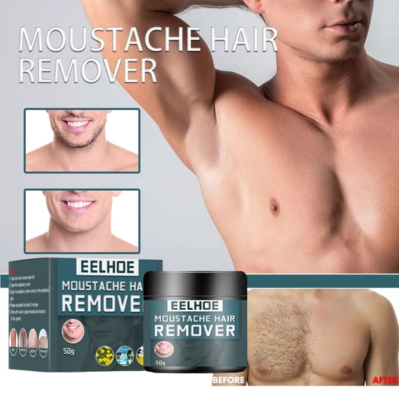 Travelwant 50g/Box Men Hair Removal Cream - Painless Hair Removal For Men - Soothing Depilatory Cream For Unwanted Coarse Male Body Hair