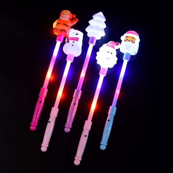 Travelwant 5Packs Flashing Blinky Lights Pink Super Star Princess LED Light Up Magic Wand for Kids