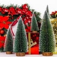 thumbnail image 1 of Travelwant 5Packs Tabletop Mini Christmas Tree,Artificial Christmas Tree Miniature Pine Christmas Tree with Linen Base Perfect for Christmas Decorations, 1 of 8