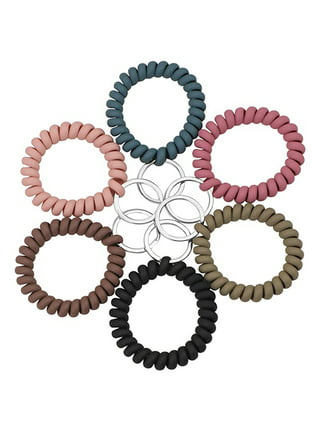 Dodoing Women and Girls Leather Wristlet Keychain Bracelet Bangle Round Key Ring Large Circle Tassel Key Chain Bracelet Holder for Women Girls